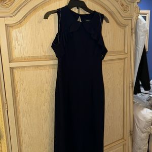 Ivanka Trump open shoulders, long midi dress